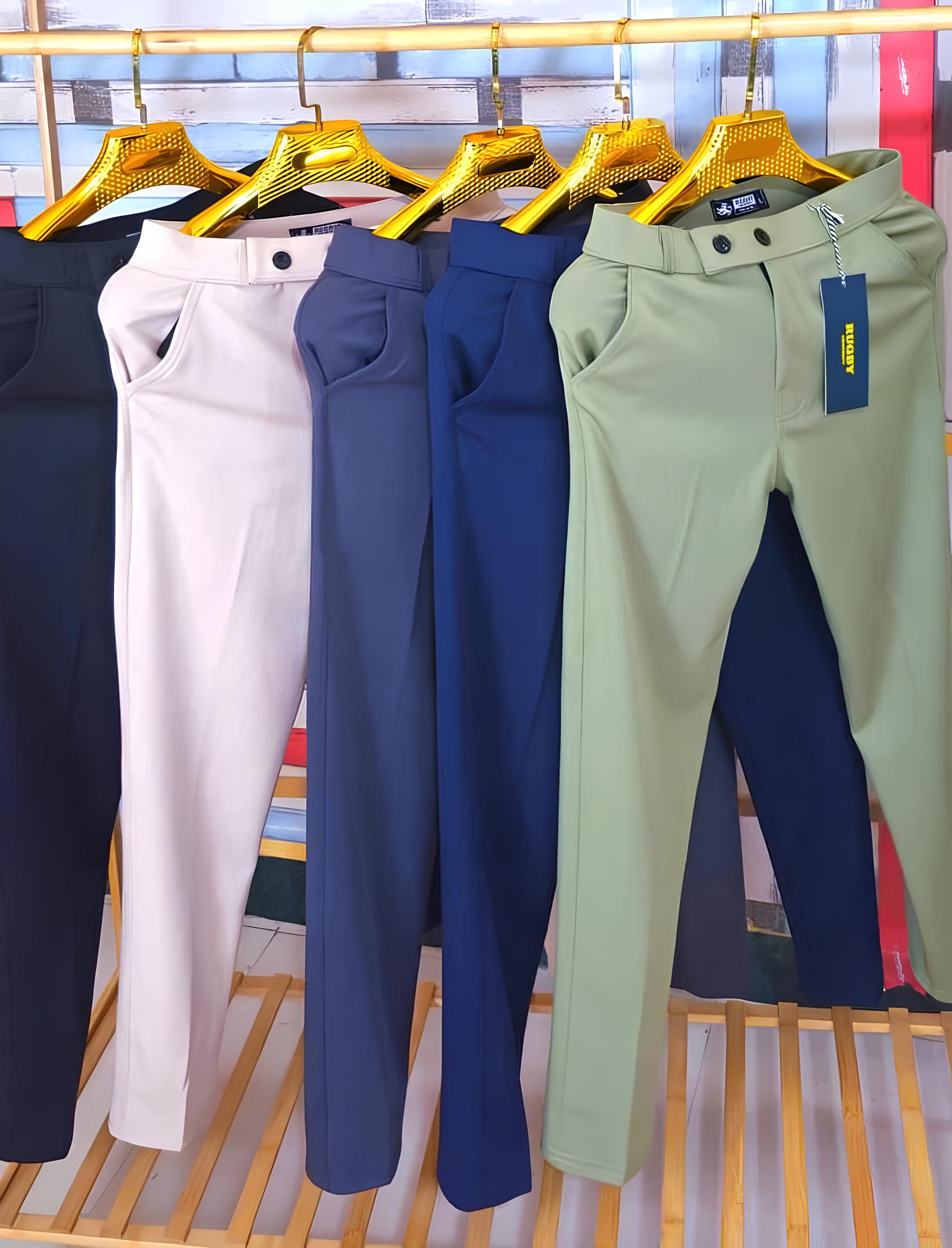 4 Lycra Button Pant 999 Only